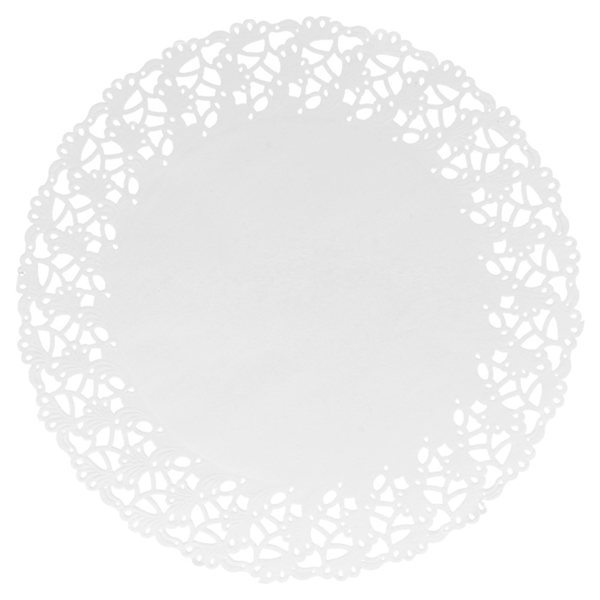 RODALES CALADOS 53 G/M2 Ø 27 CM BLANCO PAPEL (250 UNID.)