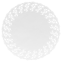 RODALES CALADOS 53 G/M2 Ø 27 CM BLANCO PAPEL (250 UNID.)