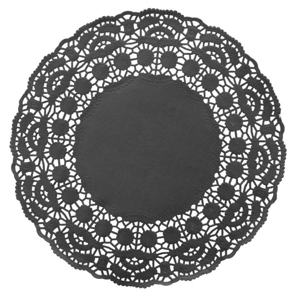 RODALES CALADOS 40 G/M2 Ø 21,5 CM NEGRO PAPEL (250 UNID.)
