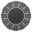 RODALES CALADOS 40 G/M2 Ø 24 CM NEGRO PAPEL (250 UNID.)