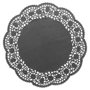 RODALES CALADOS 40 G/M2 Ø 27 CM NEGRO PAPEL (250 UNID.)