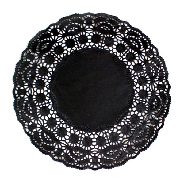 RODALES CALADOS 40 G/M2 Ø 42 CM NEGRO PAPEL (250 UNID.)