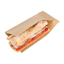 Bolsas Abiertas Pinchos, Hot Dogs 'Open Pack' 35 G/M2 + 10 Ldpe 25X13/10 Cm Natural Kraft (100 Unid.)