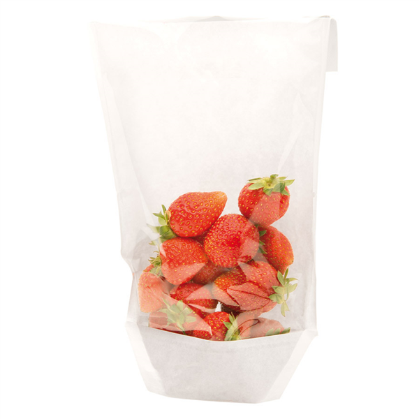 SOBRES CON BASE Y VENTANA 'TURTLE PACK' 50 G/M2 + 15 PP 14+3,5x24/21 CM BLANCO KRAFT (100 UNID.)