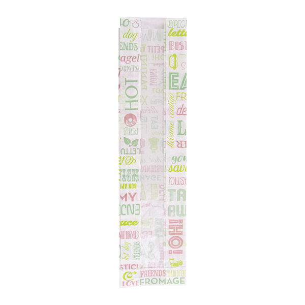 Bolsas Baguette Con Ventana Eco 'Parole' 35 G/M2 9+6X35 Cm Blanco Perg. Antigrasas (250 Unid.)