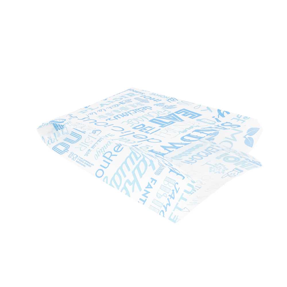 Bolsas Hamburguesas 'Parole' 35 G/M2 12+7X18 Cm Azul Perg. Antigrasas (500 Unid.)