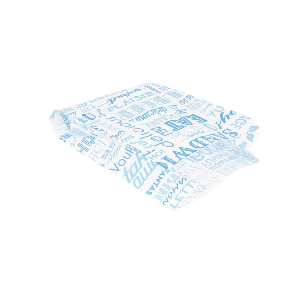 Bolsas Hamburguesas 'Parole' 35 G/M2 14+7X22 Cm Azul Peg. Antigrasas (500 Unid.)