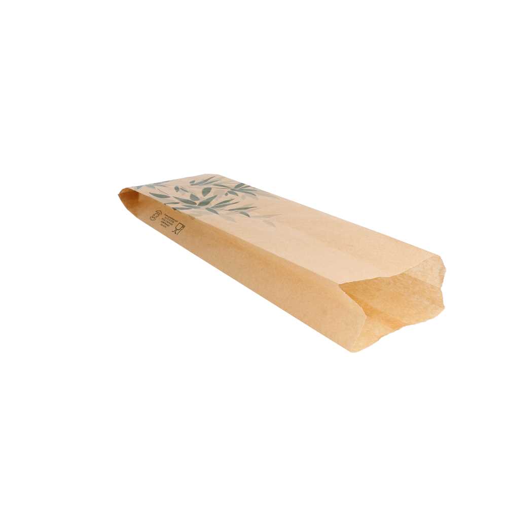 Bolsas Baguettes 'Feel Green' 32 G/M2 9+4X30 Cm Natural Perg. Antigrasas (500 Unid.)
