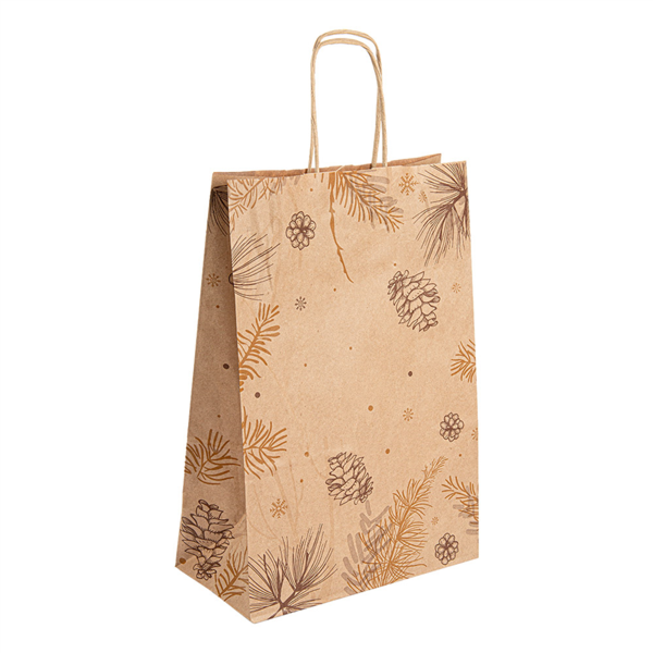 BOLSAS SOS CON ASAS 'WINTER' 80 G/M2 20+10x29 CM NATURAL KRAFT (250 UNID.)