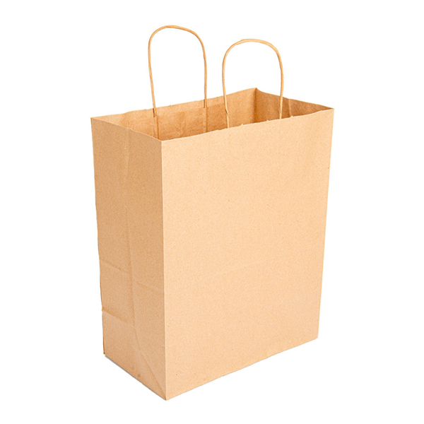 BOLSAS SOS CON ASAS 80 G/M2 26+14x32 CM NATURAL KRAFT (250 UNID.)