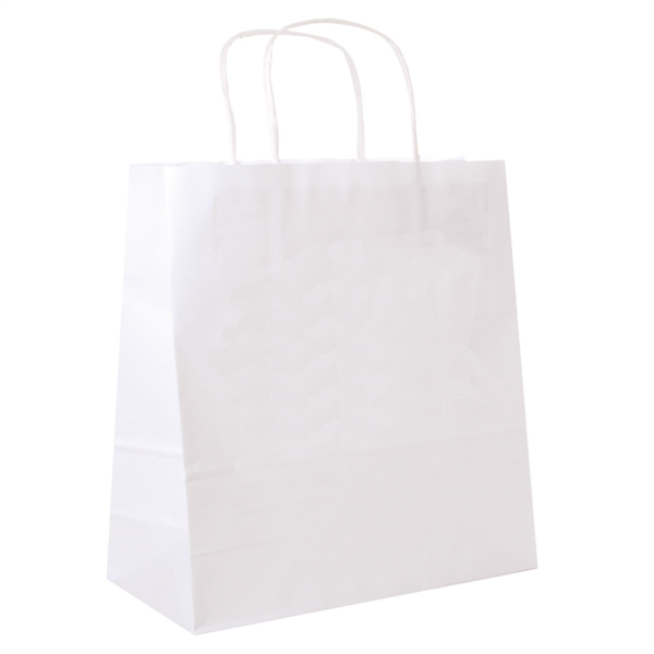 Bolsas Sos Con Asas 90 G/M2 32+16X31 Cm Blanco Celulosa (250 Unid.)