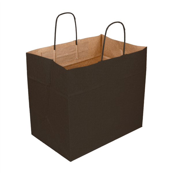BOLSAS SOS CATERING CON ASAS 90 G/M2 32+21x28,5 CM NEGRO KRAFT (250 UNID.)