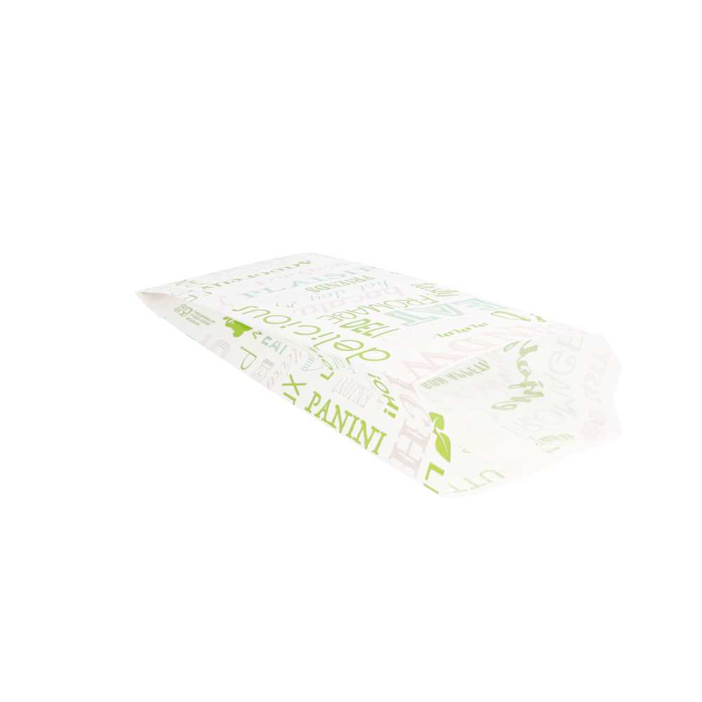 BOLSAS SÁNDWICHES 'PAROLE' 35 G/M2 9+4x22 CM BLANCO PERG. ANTIGRASAS (500 UNID.)