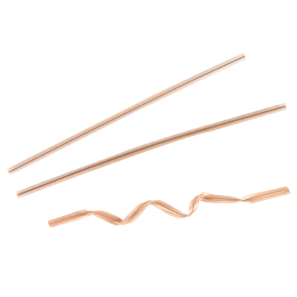 Cierres Bolsas 9,5 Cm Natural Kraft (100 Unid.)