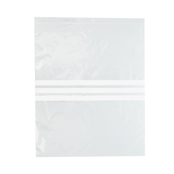 BOLSAS 3 FRANJAS AUTOCIERRE 92 G/M2 50µ 33x40 CM TRANSPARENTE LDPE (500 UNID.)