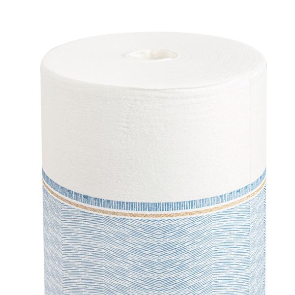 "TÚ Y YO" PRE. 120CM (20 SER.) 'LIKE LINEN - AZUR' 70 G/M2 0,40x24 M BLANCO/AZUL SPUNLACE (6 UNID.)