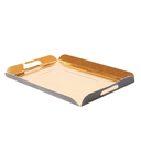 Bandejas Con Asas 750 G/M2 15X24+2 Cm Oro/Negro Cartón (100 Unid.)