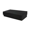 Bandejas + Tapa 'Thepack' 230 G/M2 19,5X11X4,5 Cm Negro Cartón Ondulado Nano-Micro (200 Unid.)