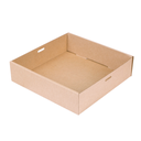 CAJAS CATERING S 375 G/M2 22,5x22,5x6 CM NATURAL KRAFT (100 UNID.)