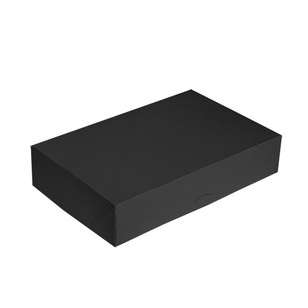 Cajas Catering, Plana 'Thepack' 310 G/M2 46X35X6 Cm Negro Cartón Ondulado Nano-Micro (100 Unid.)