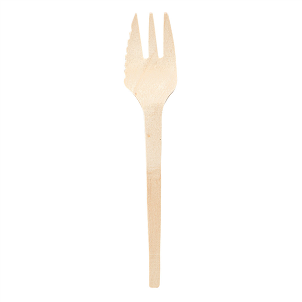 CUCHILLO / TENEDOR 13,7 CM NATURAL MADERA (100 UNID.)