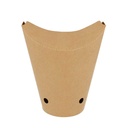 Vasos Fritas Con Cierre 16Oz - 480 Ml 200 + 25Pe G/M2 8,5X14 Cm Marrón Cartoncillo (50 Unid.)