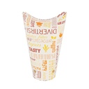 VASOS FRITAS CON CIERRE 'PAROLE' 22 OZ - 660 ML 220 + 18PE G/M2 8,5x18 CM BLANCO CARTONCILLO (50 UNID.)