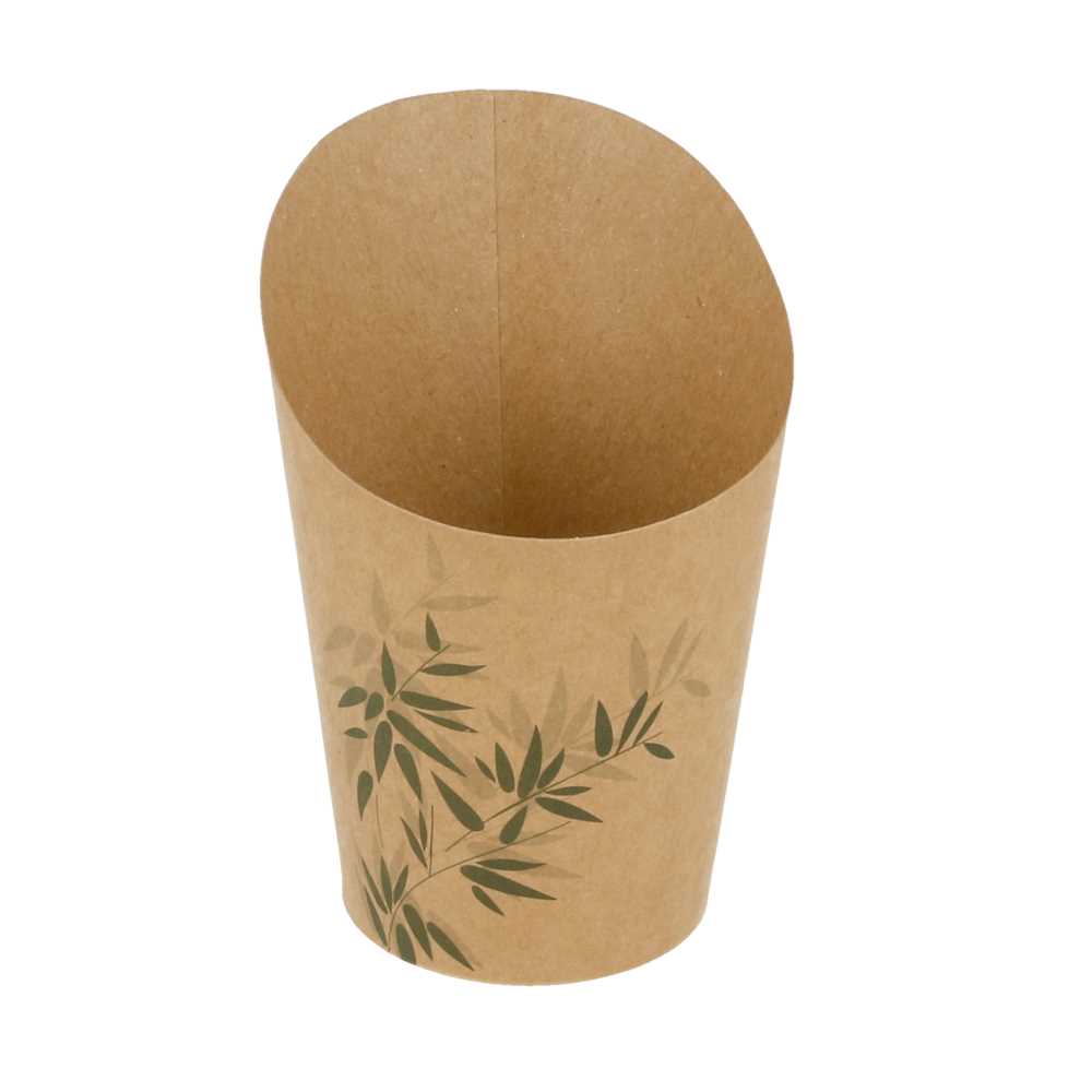 VASOS FRITAS ABIERTOS 'FEEL GREEN' 9 OZ - 270 ML 200 + 25PE G/M2 Ø7x10,5 CM MARRÓN CARTONCILLO (100 UNID.)