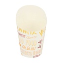 VASOS FRITAS ABIERTOS 'PAROLE' 9 OZ - 270 ML 220 + 18 PE G/M2 Ø7x10,5 CM BLANCO CARTONCILLO (100 UNID.)