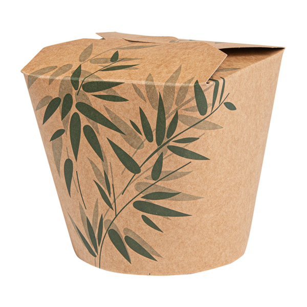 Envases Multiuso Microondables 'Feel Green' 780 Ml 275 + 25 Pe G/M2 Ø9X9 Cm Marrón Cartoncillo (50 Unid.)