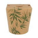 Envases Multiuso Microondables 'Feel Green' 960 Ml 275 + 25 Pe G/M2 Ø9X10,8 Cm Marrón Cartoncillo (50 Unid.)