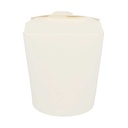 Envases Multiuso Microondables 960 Ml 305 + 18 Pe G/M2 Ø9X10,8 Cm Blanco Cartoncillo (50 Unid.)