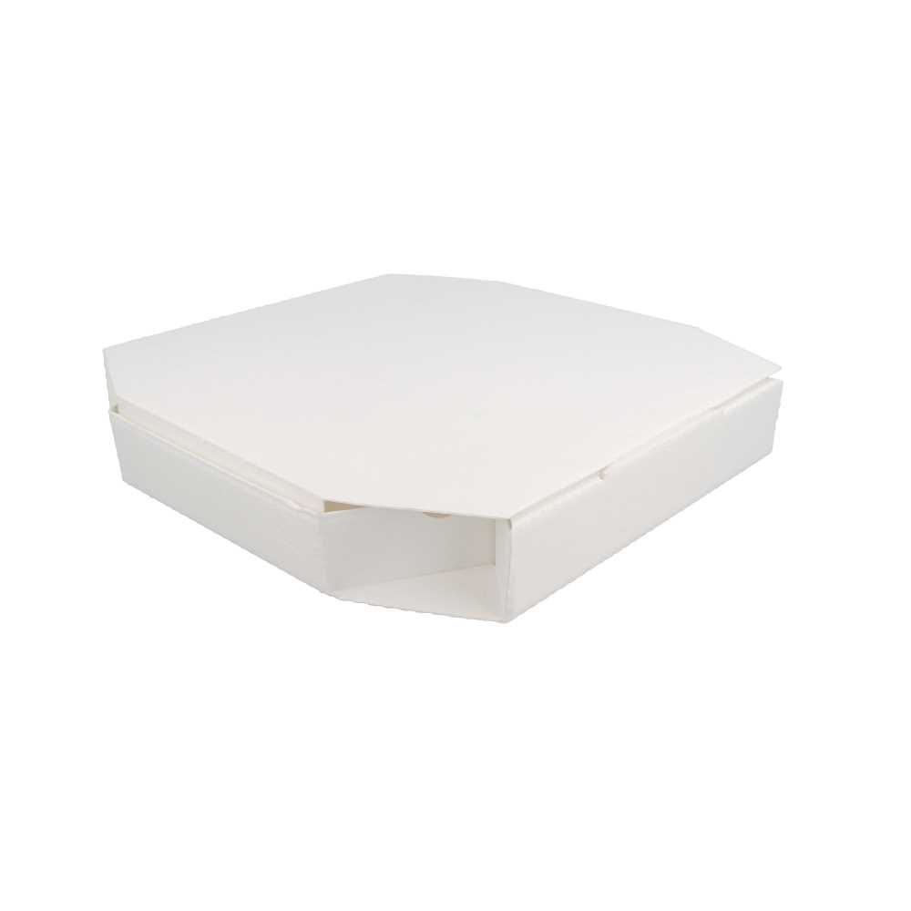 CAJAS OCTOGONALES 'THEPACK' 330 G/M2 26x26x3,8 CM BLANCO CARTÓN ONDULADO MICROCANAL (100 UNID.)