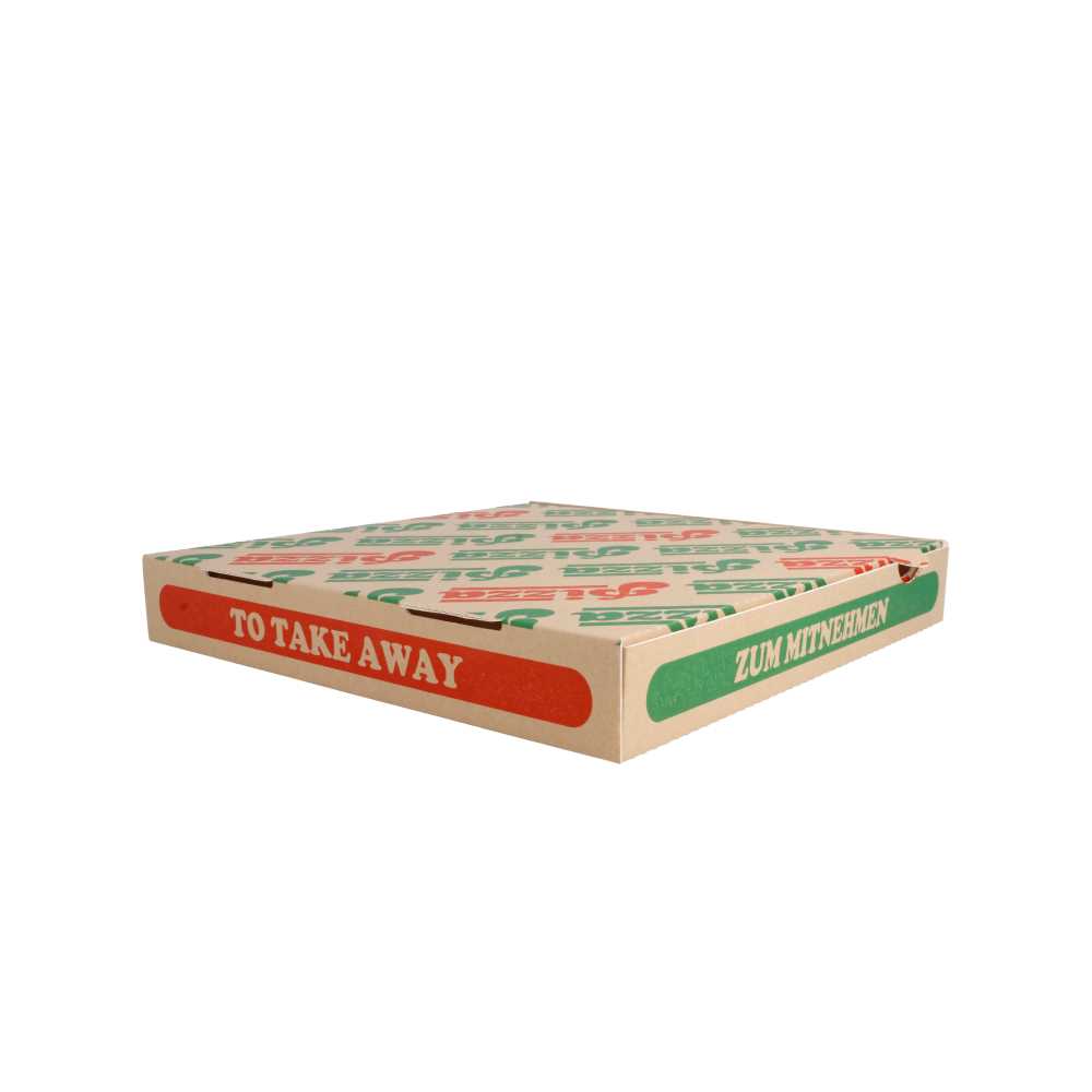 CAJAS DE PIZZA 'THEPACK' 330 G/M2 26x26x3,8 CM NATURAL CARTÓN ONDULADO MICROCANAL (100 UNID.)
