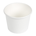PEQUEÑAS TARRINAS 80 ML (2,6 oz) 210 + 18 PE G/M2 Ø6,15/4,75x4,8 CM BLANCO CARTONCILLO (1000 UNID.)
