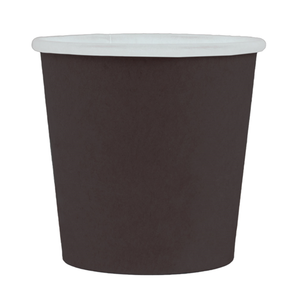 PEQUEÑAS TARRINAS 105 ML (3,5 oz) 210 + 18 PE G/M2 Ø6,15/4,55x5,8 CM NEGRO CARTONCILLO (1000 UNID.)
