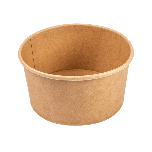 ENSALADERAS 1000 ML - 33,3 oz 300 + 18 PE G/M2 Ø15/12,9x8 CM NATURAL KRAFT (300 UNID.)