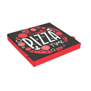CAJAS DE PIZZA 'PIZZA TIME' 'THEPACK' 330 G/M2 40x40x3,8 CM BLANCO CARTÓN ONDULADO MICROCANAL (100 UNID.)