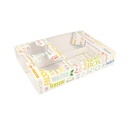 BANDEJAS TRANSPORTE 2 VASOS+2 COMPART. 'PAROLE' 450 G/M2 26x19x5 CM BLANCO CARTONCILLO (200 UNID.)