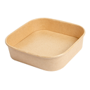 CONTENEDORES CUADRADOS 750 ML 320 + 26 PE G/M2 16,7x16,7x4,3 CM NATURAL KRAFT (300 UNID.)