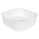 CONTENEDORES CUADRADOS 1000 ML 320 + 26 PE G/M2 16,7x16,7x5,5 CM BLANCO KRAFT (300 UNID.)