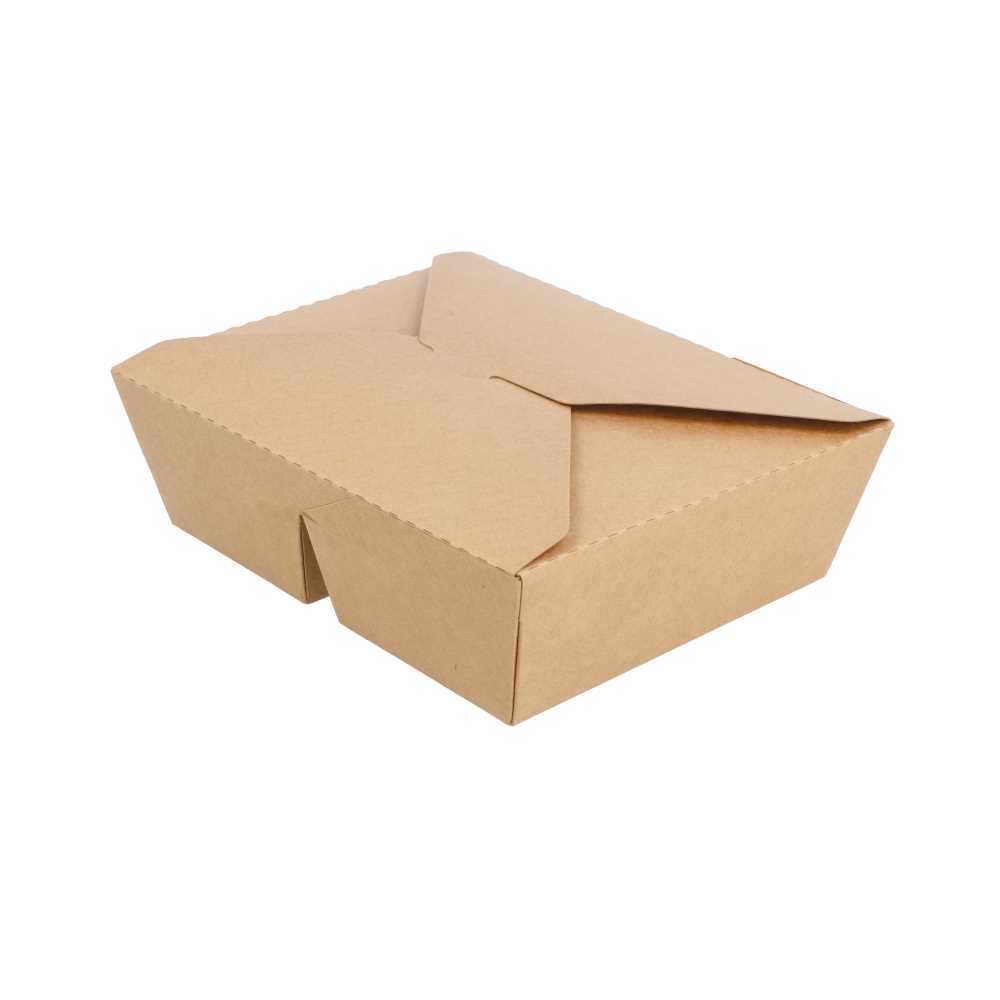 Cajas Americanas 2 Compart. 475 + 475 Ml 300 + 20 Pe G/M2 16,8X13,5X5 Cm Natural Kraft (200 Unid.)