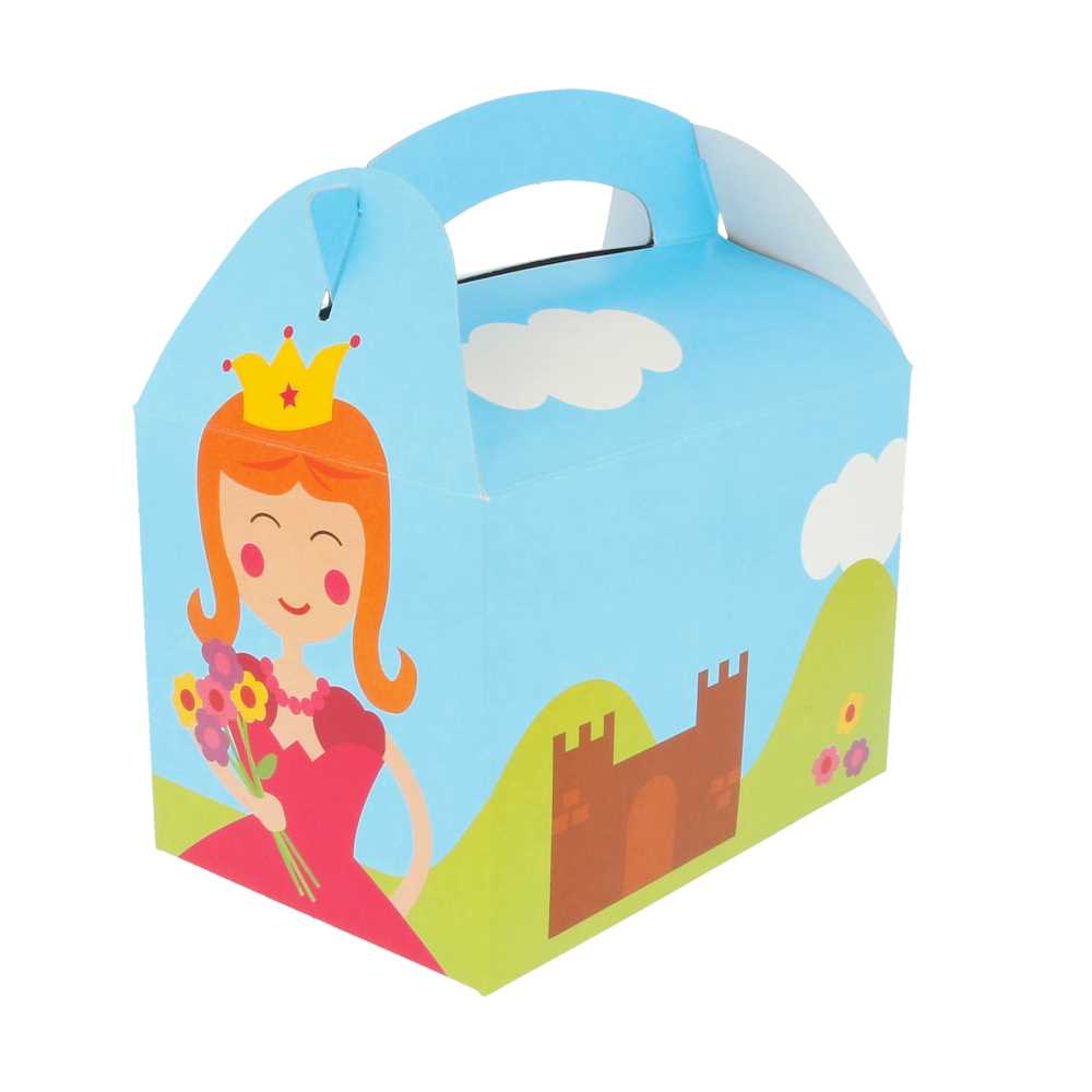 CAJAS MENU INFANTIL "CASTILLO" 320 G/M2 15,50x10,50x17,50 CM CUATRICROMÍA CARTONCILLO (300 UNID.)