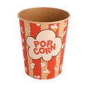 RECIPIENTES POPCORN 960 ML 230 +20 PE G/M2 Ø 11,6/8,8x14,2 CM KRAFT (500 UNID.)