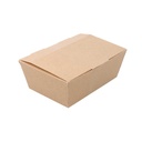 Cajas "Lunch Box" Tapa 'Thepack' 500 Ml (16 Oz) 220 G/M2 14X9,7X5 Cm Natural Cartón Ondulado Nano-Micro (480 Unid.)