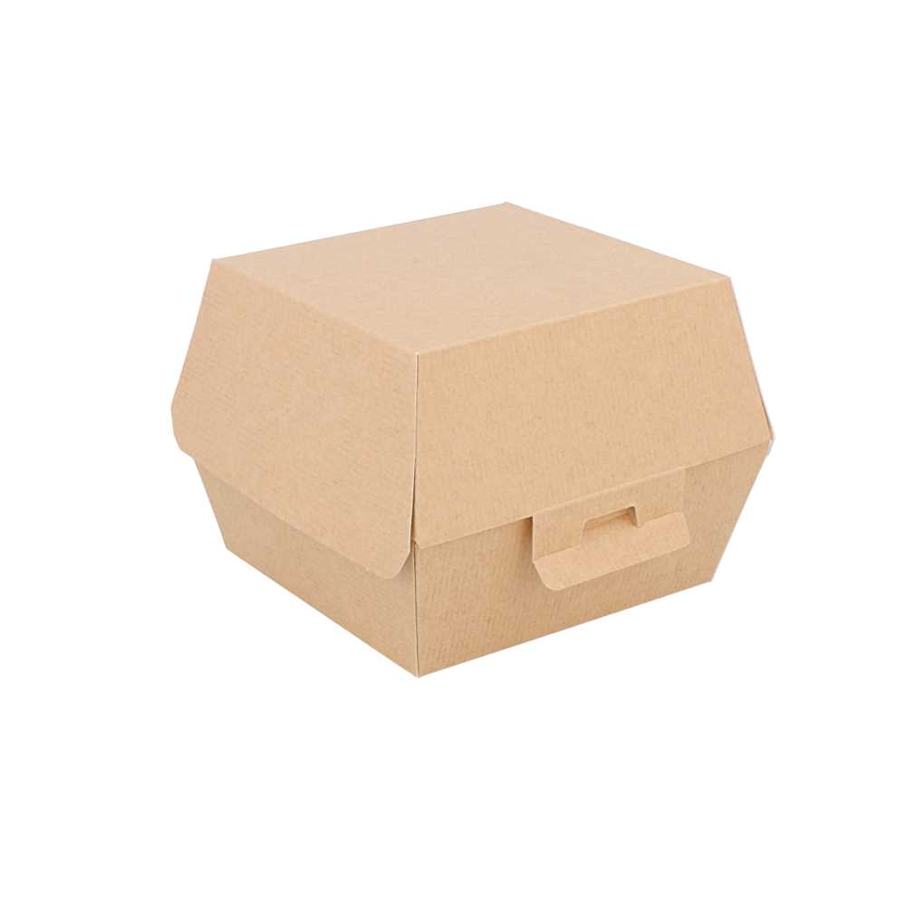 Conchas Hamburguesa 'Thepack' 220 G/M2 13X12,5X9 Cm (M) Natural Cartón Ondulado Nano-Micro (500 Unid.)