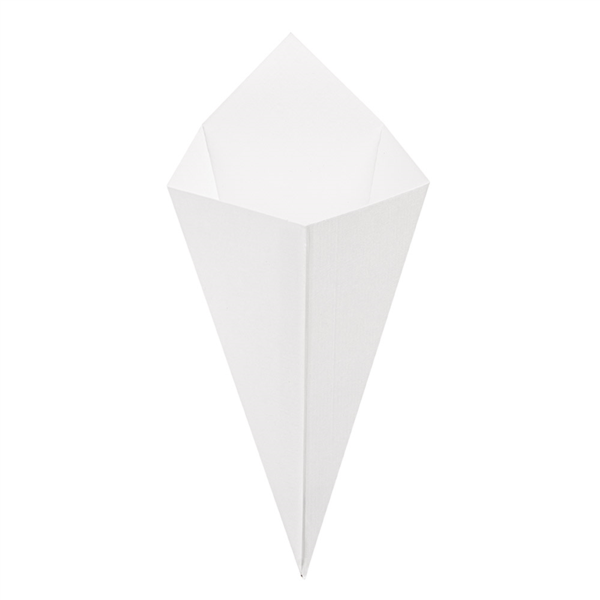 Cucuruchos Fritas 'Thepack' 100 G 230 G/M2 12,8X21,7 Cm Blanco Cartón Ondulado Nano-Micro (1600 Unid.)