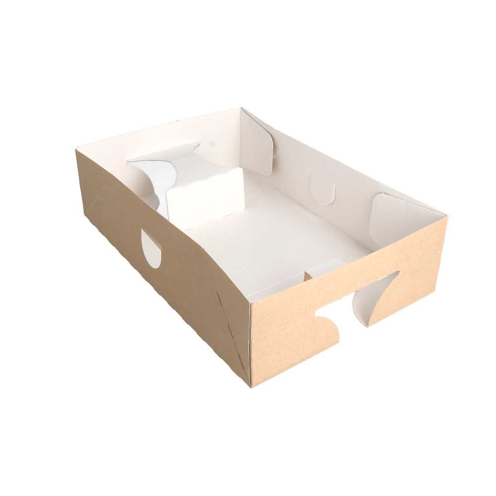 BANDEJAS TRANSPORTE 4 VASOS+1 COMPART. 'THEPACK' 280 G/M2 25,3x17x6,5 CM NATURAL CARTÓN ONDULADO NANO-MICRO (300 UNID.)