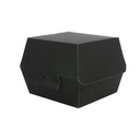 CONCHAS HAMBURGUESA 'THEPACK' 230 G/M2 13x12,5x9 CM (M) NEGRO CARTÓN ONDULADO NANO-MICRO (500 UNID.)