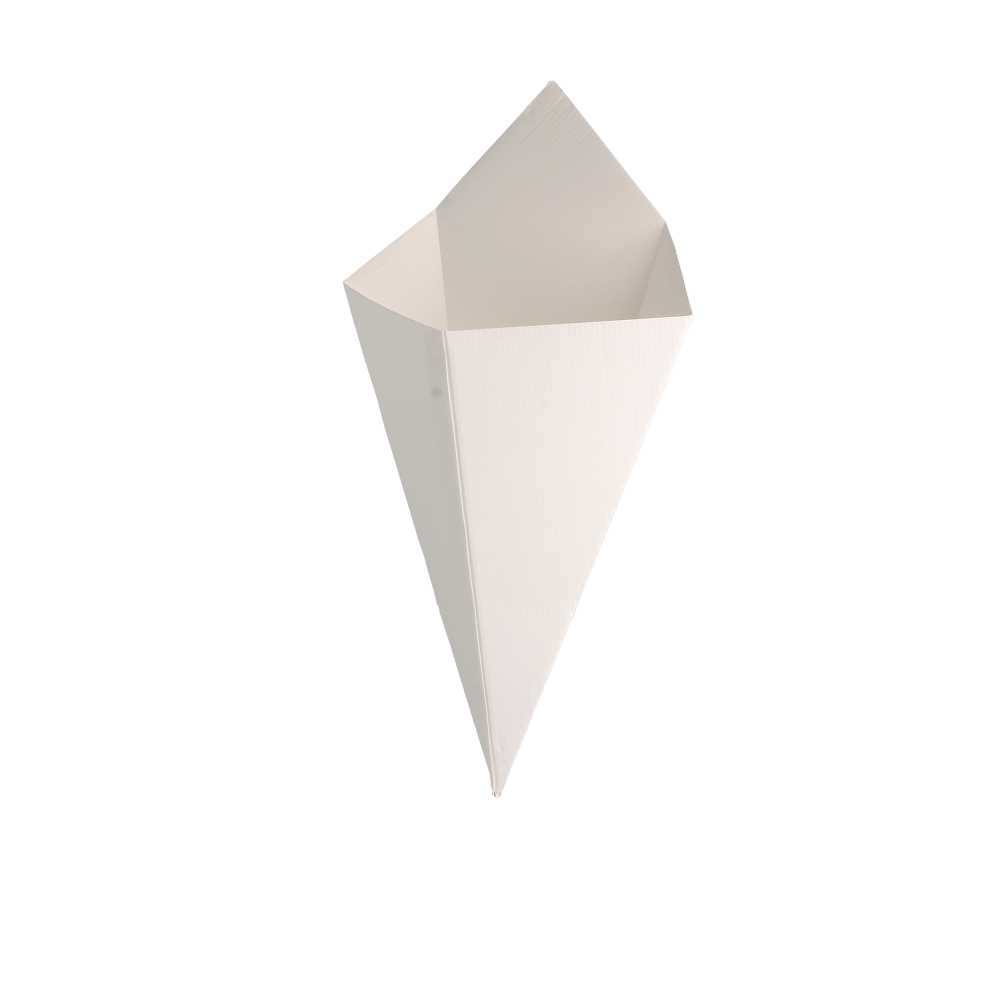 Cucuruchos Fritas 'Thepack' 250 G 230 G/M2 15,7X26,8 Cm Blanco Cartón Ondulado Nano-Micro (1200 Unid.)